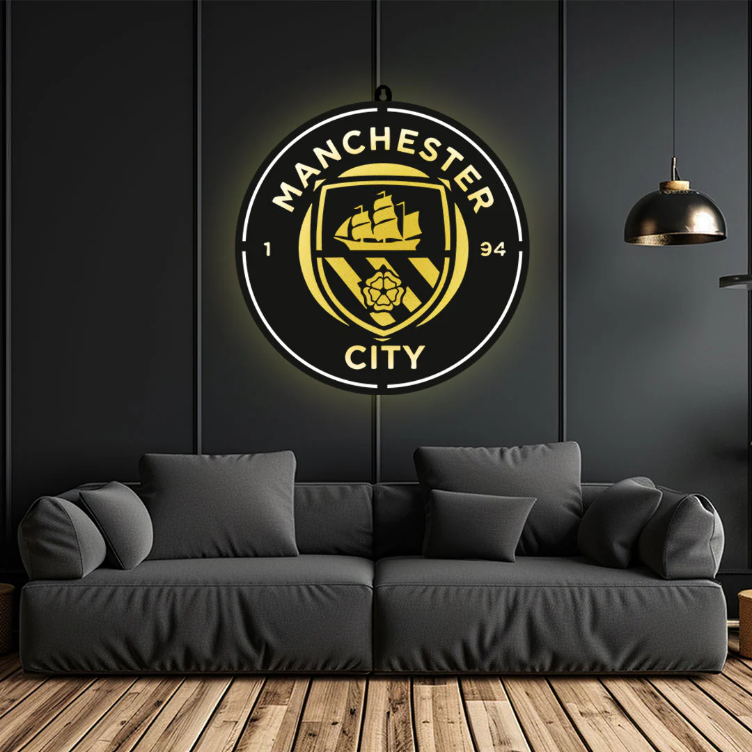 Manchester City LED Wall Art Frame for Sports Lovers Wall Decor - Image 3