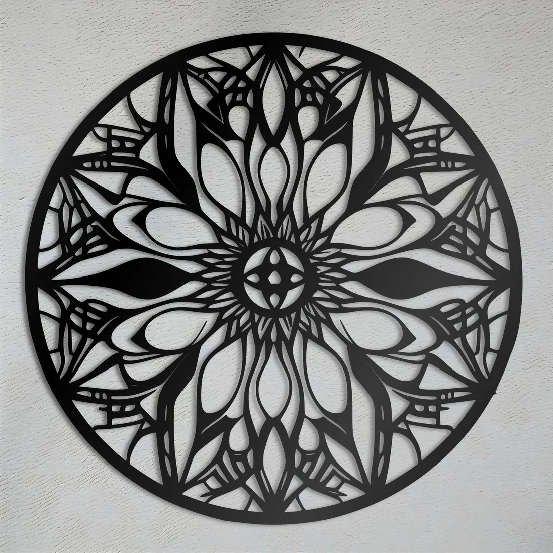 Mandala Art Design Flower Circle Metal Artwork Wall Decor - Image 3