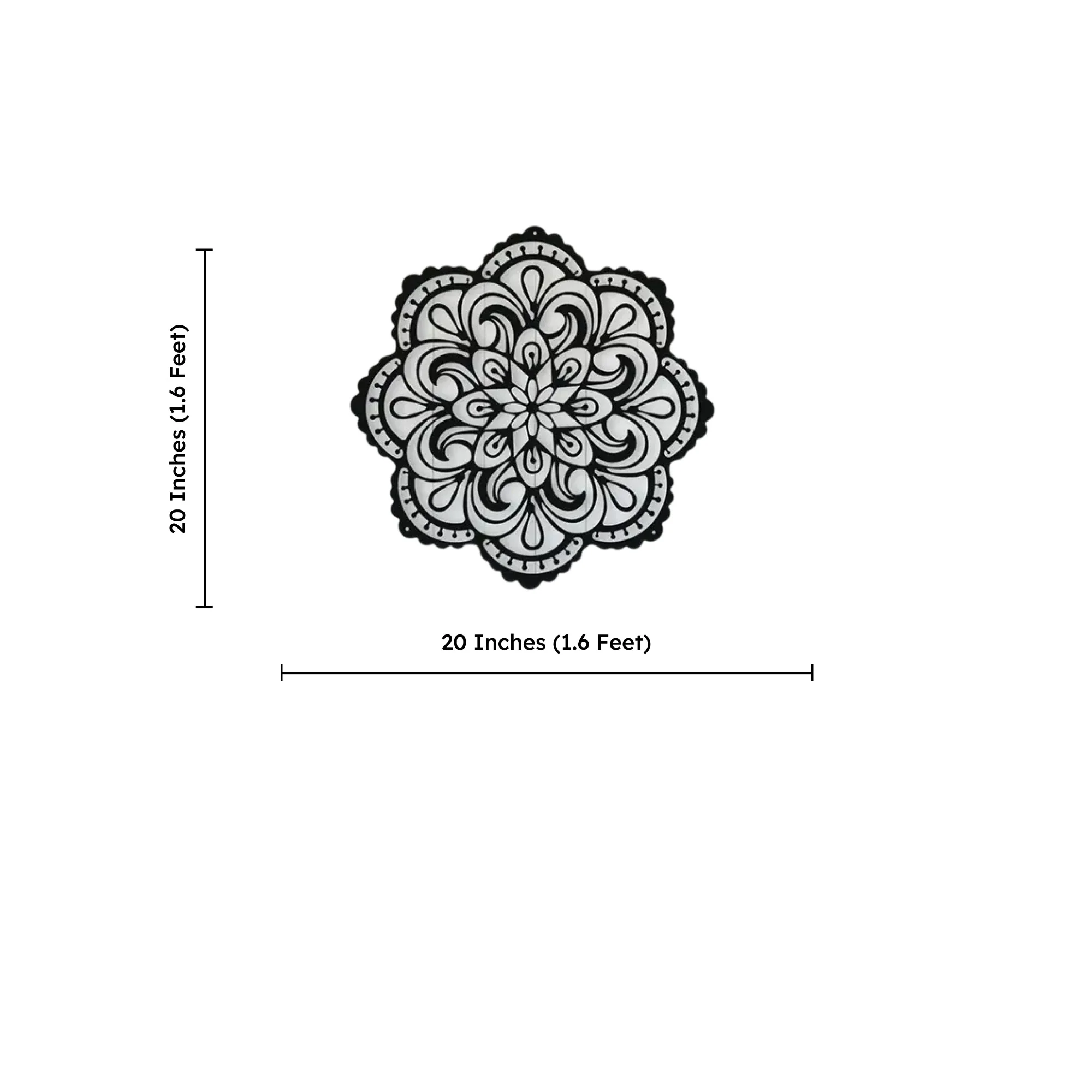 Mandala Pattern Floral Design Metal Art Wall Decor - Image 4