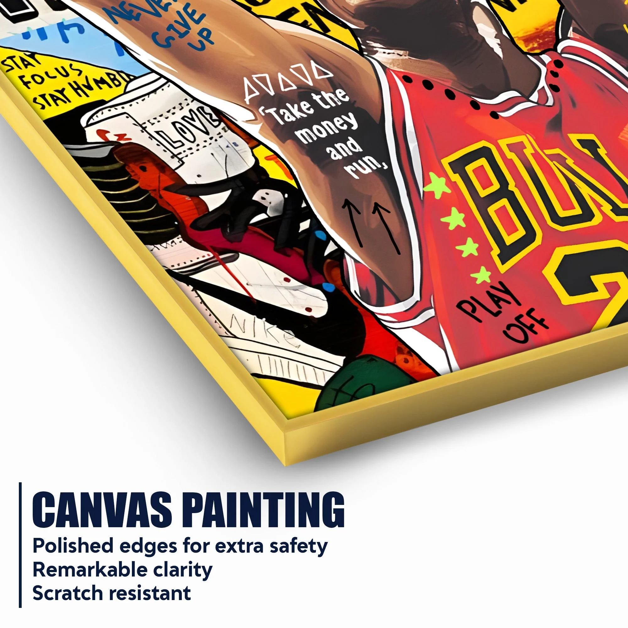 Mascot The Chicago Bulls Cotton Canvas Wall Painting - Image 4