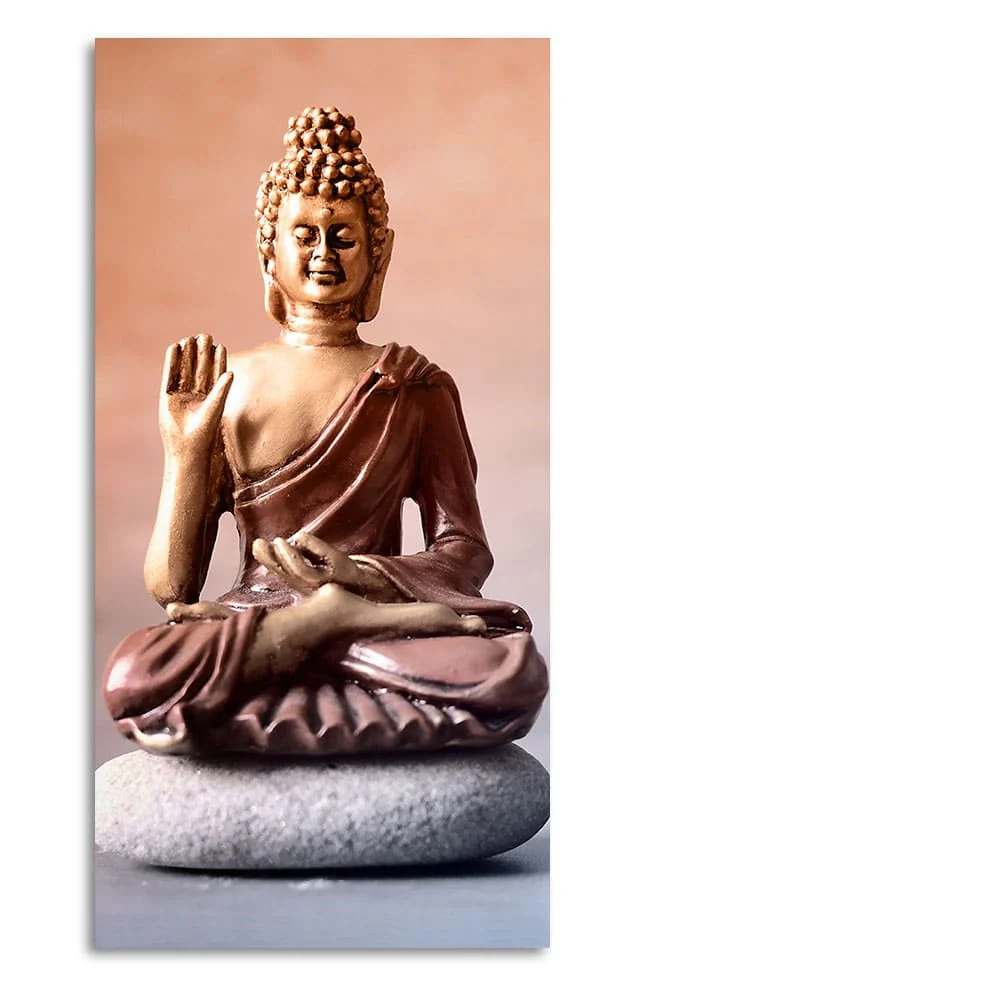 Meditating Gautam Buddha Canvas Wall Painting - Image 4