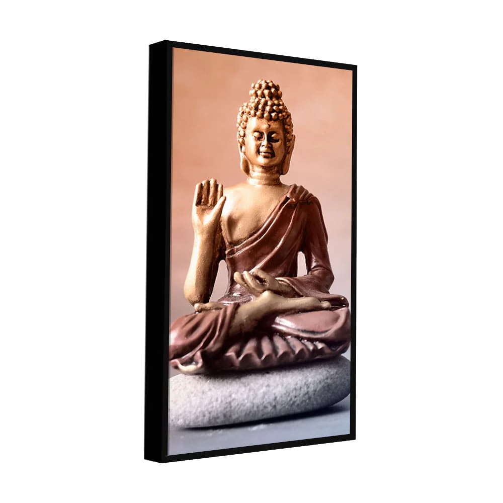 Meditating Gautam Buddha Canvas Wall Painting - Image 5