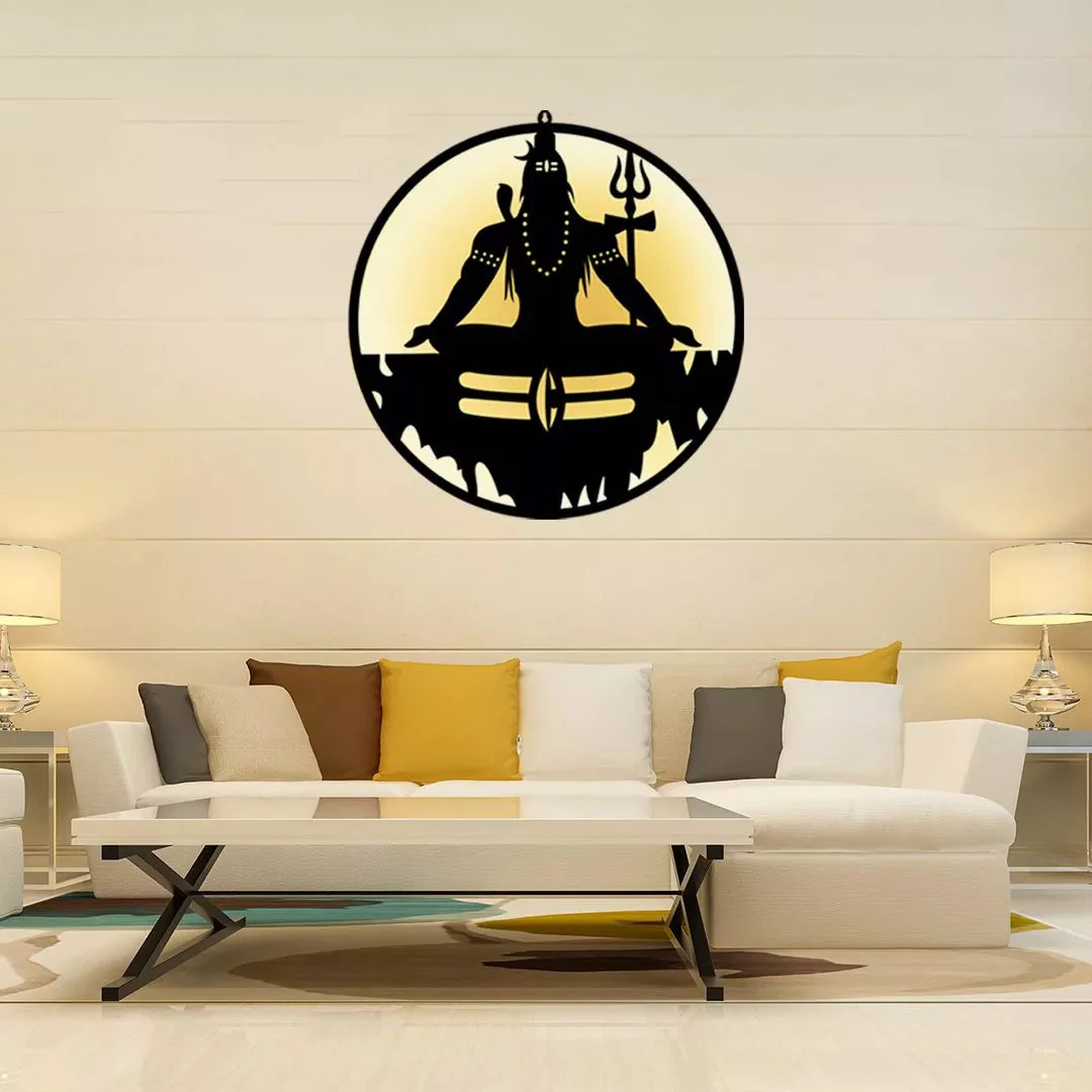 Meditating Shiva LED Wall Hanging for Wall Decor - Image 4