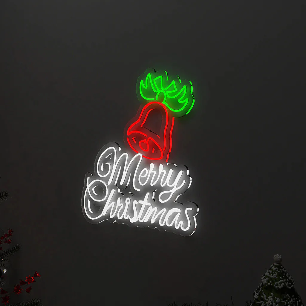 Merry Christmas with Bell LED Neon Light - Image 2