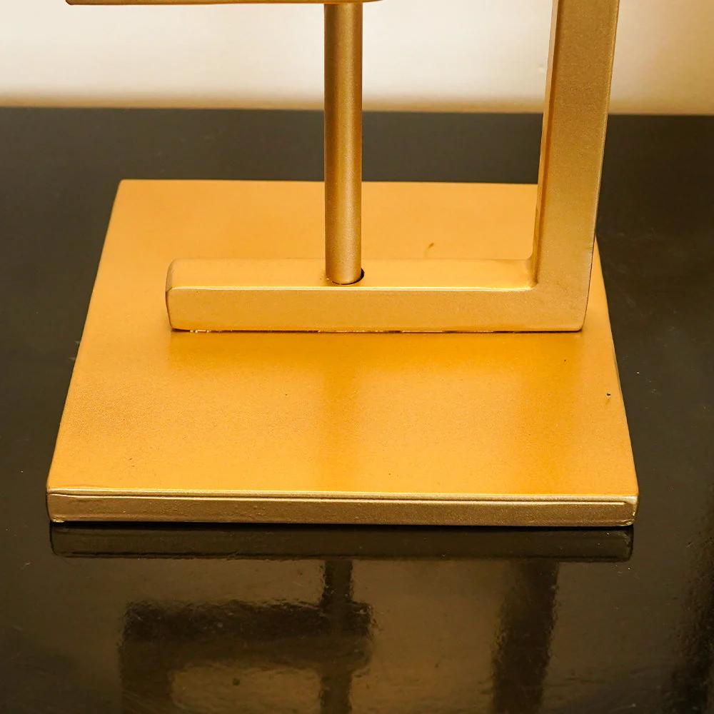 Metal Night Lamp Golden Finish Table Light For Home Decor | Living Room - Image 3