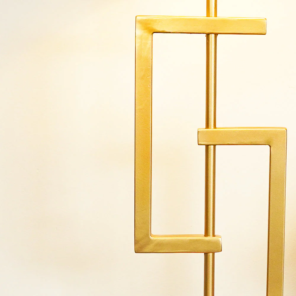Metal Night Lamp Golden Finish Table Light For Home Decor | Living Room - Image 4
