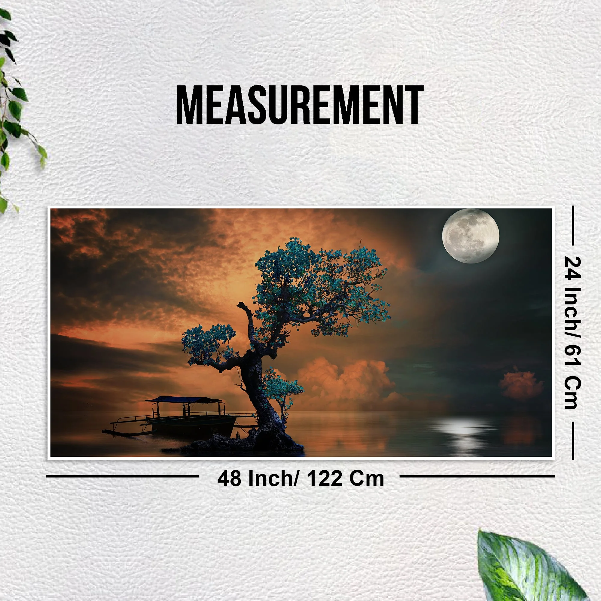 Mid Moon Light Floating Frame Wall Painting - Image 8