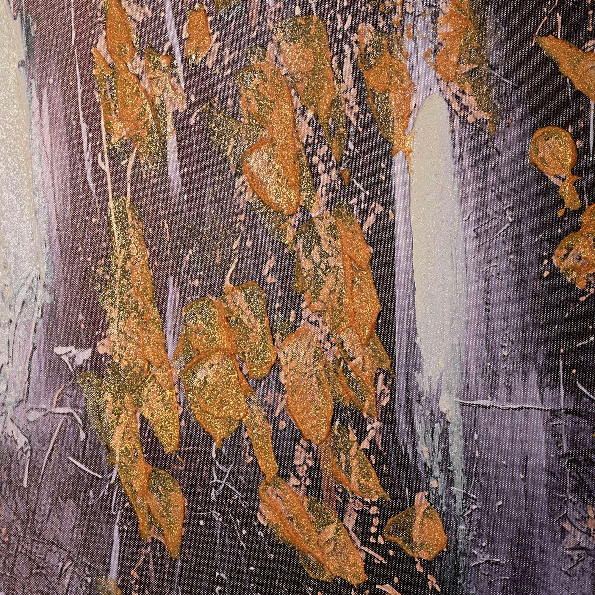 Midnight Mirage Abstract Hand Painted Wall Painting with Floating Frame - Image 4