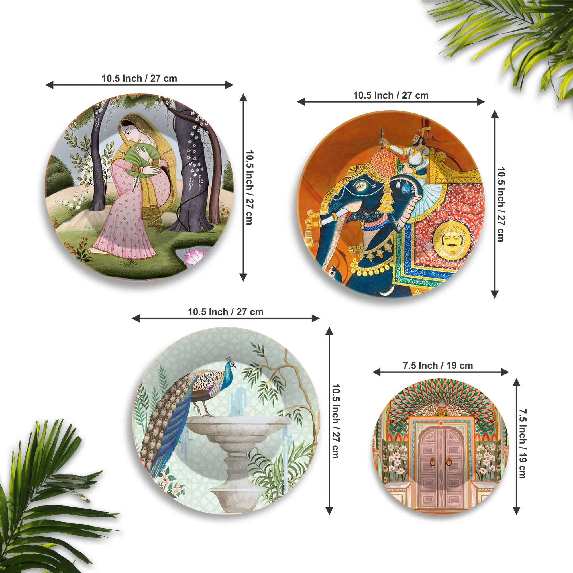 Miniature Art Wall Plates Painting Set of Four - Image 6