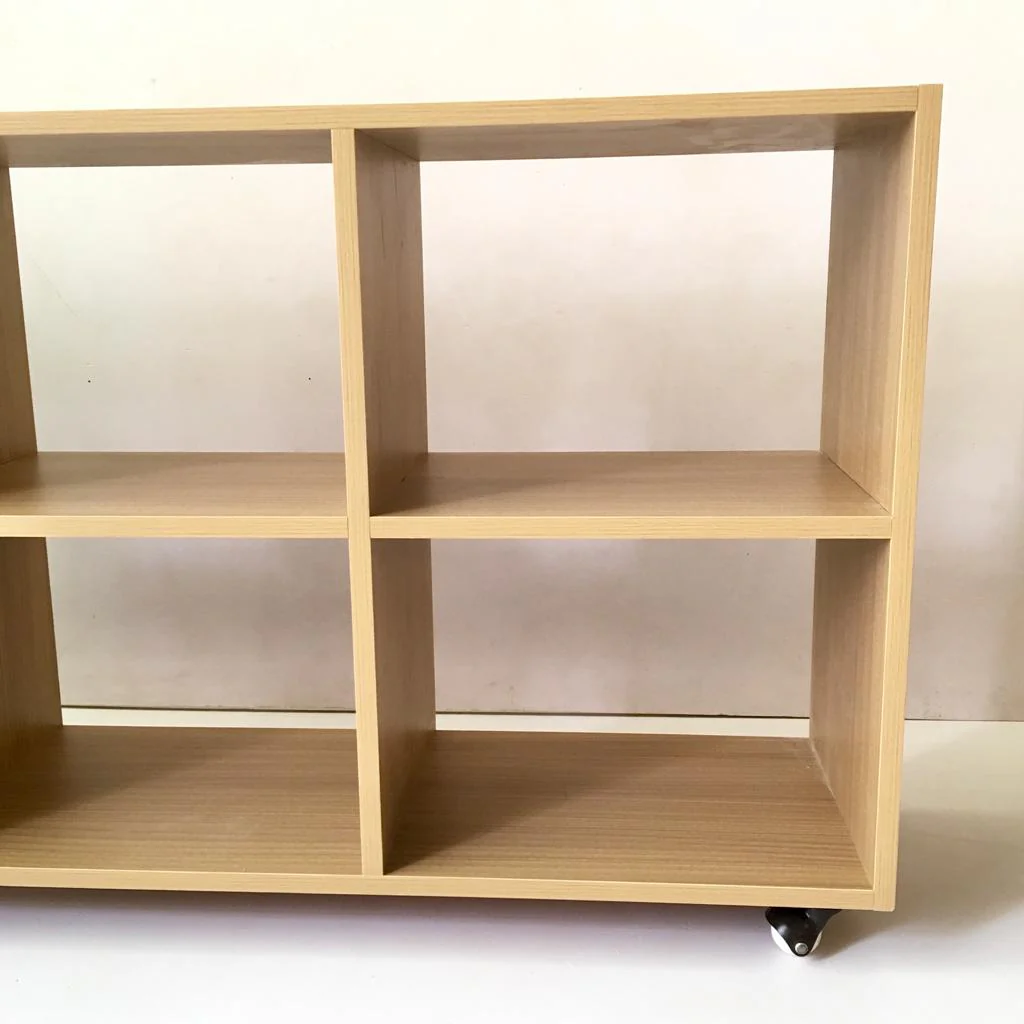 Minimal Wooden Console Table with Open Shelves - Image 12