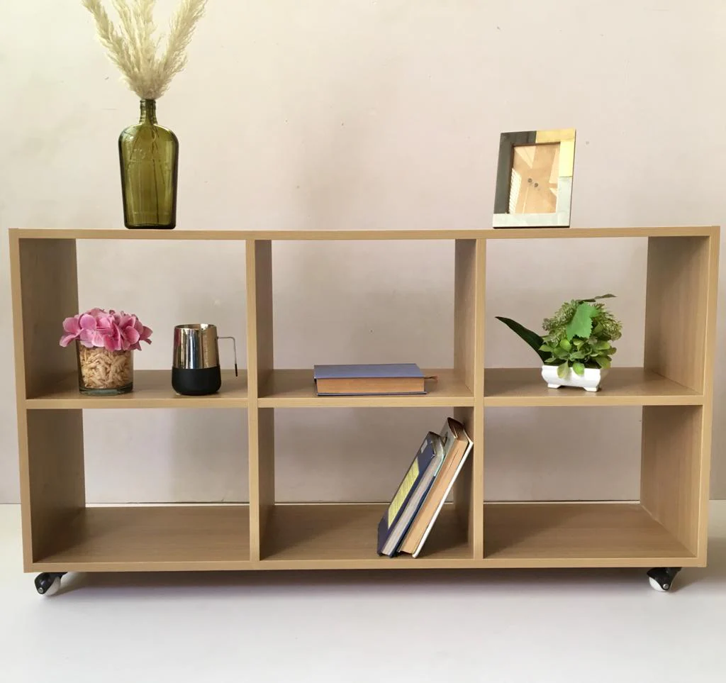 Minimal Wooden Console Table with Open Shelves - Image 3