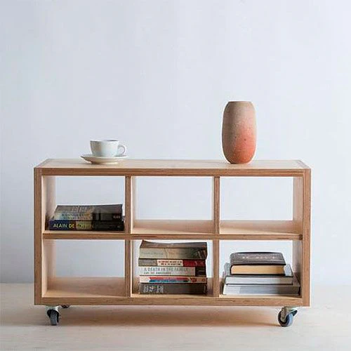 Minimal Wooden Console Table with Open Shelves - Image 4
