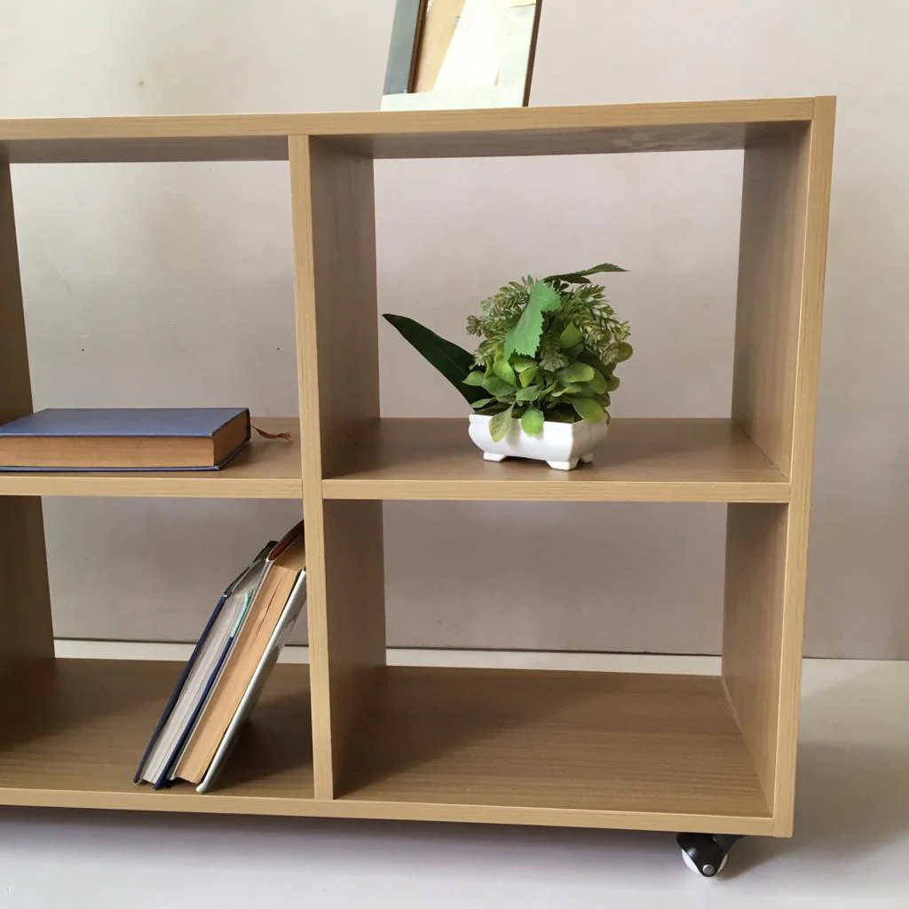 Minimal Wooden Console Table with Open Shelves - Image 5