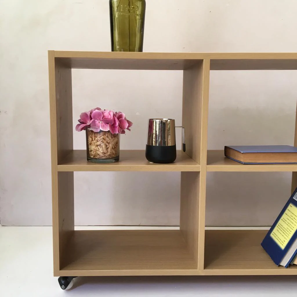 Minimal Wooden Console Table with Open Shelves - Image 6