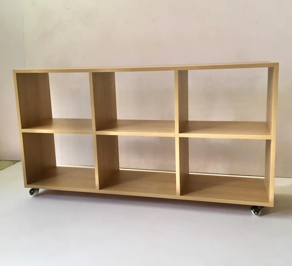 Minimal Wooden Console Table with Open Shelves - Image 9