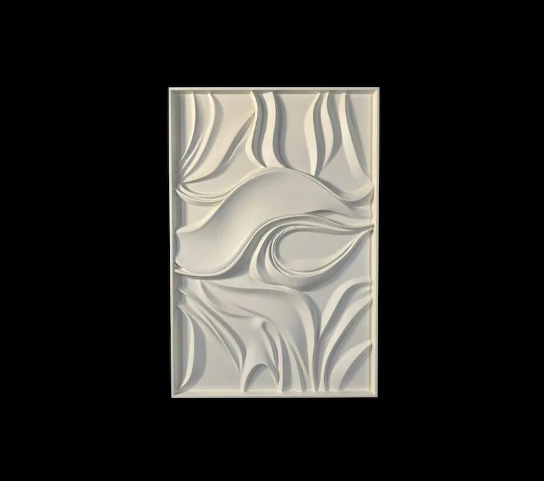 Minimalist Abstract Wave Texture Artwork 3D Wall Art Home Decor - Image 4