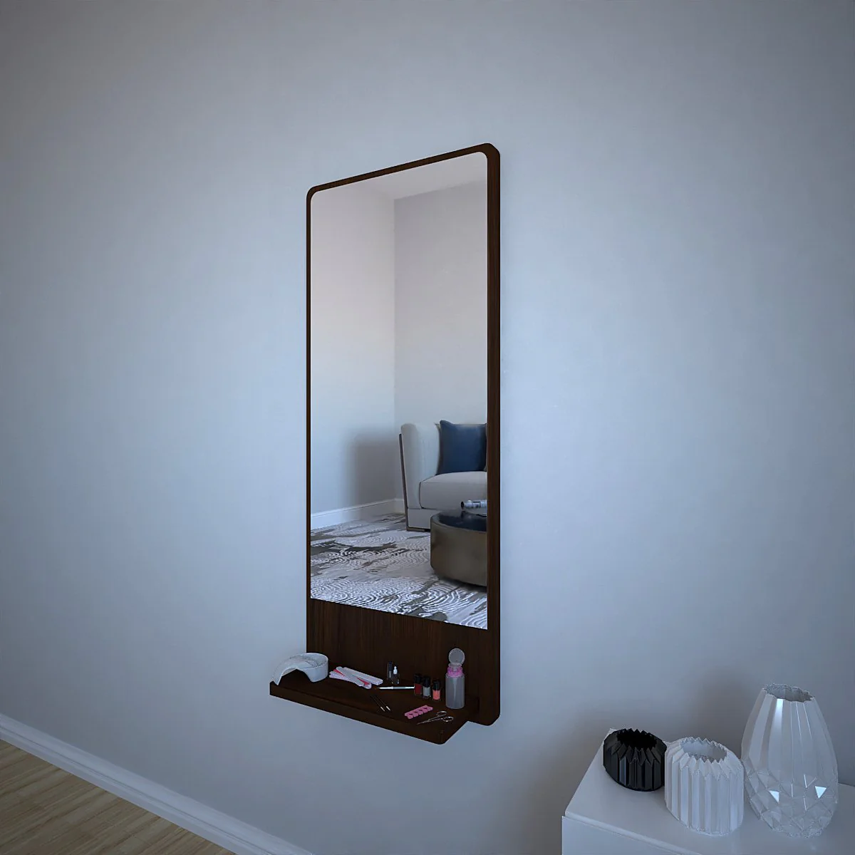 Minimalist Design Full Length Rectangular Wall Mirror - Image 3