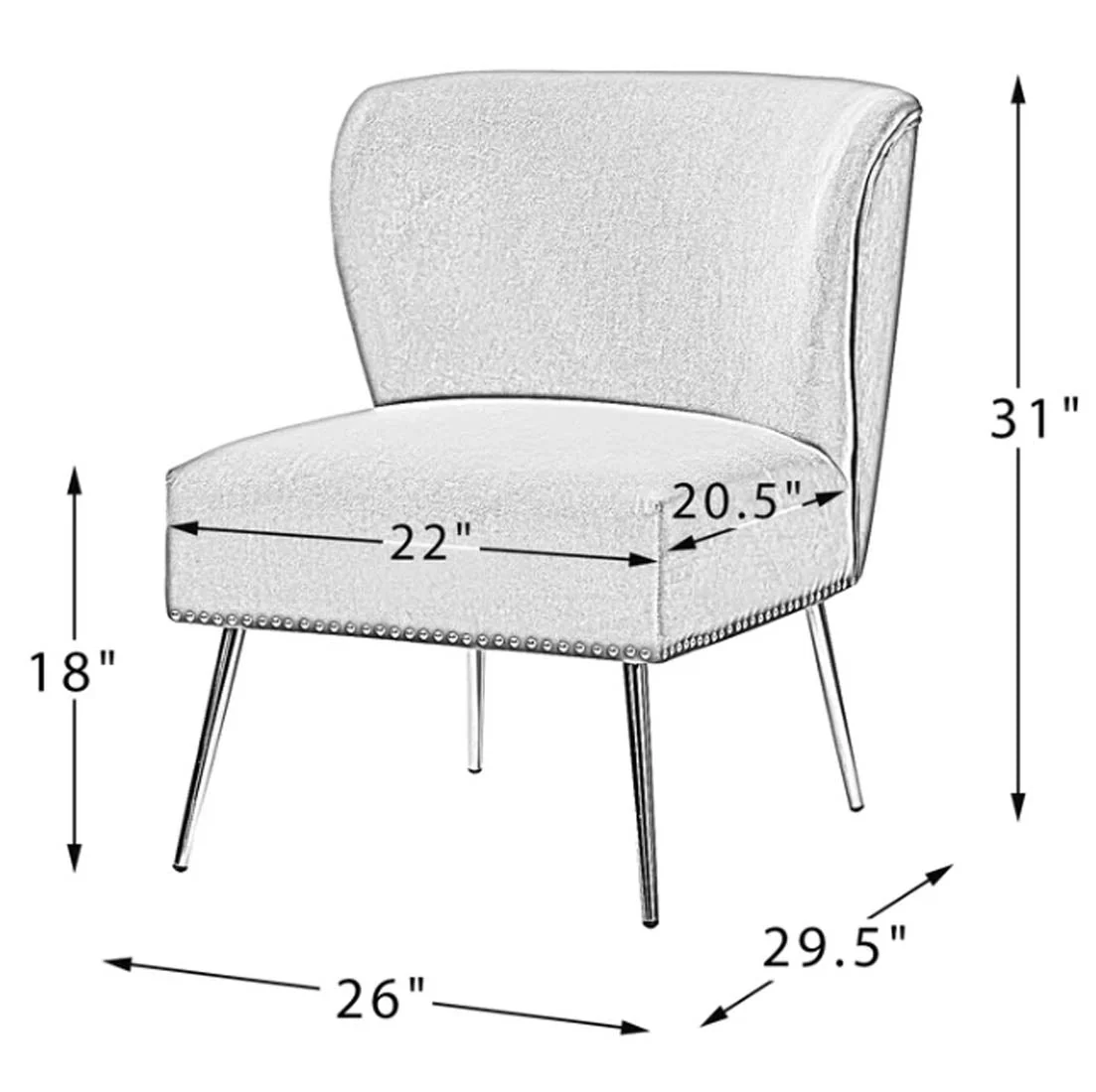 Minimalist Design Orange Velvet Lounge Chairs - Image 7