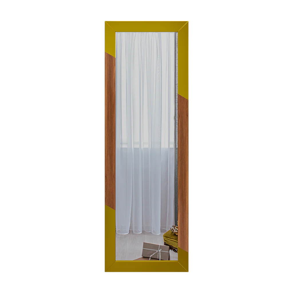 Minimalist Floor Mirror with Golden Edge - Image 4