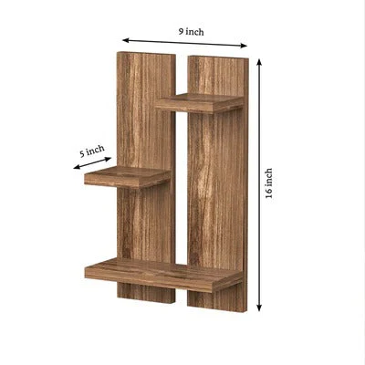 Minimalist Rectangular Shaped Wooden Wall Shelves - Image 5