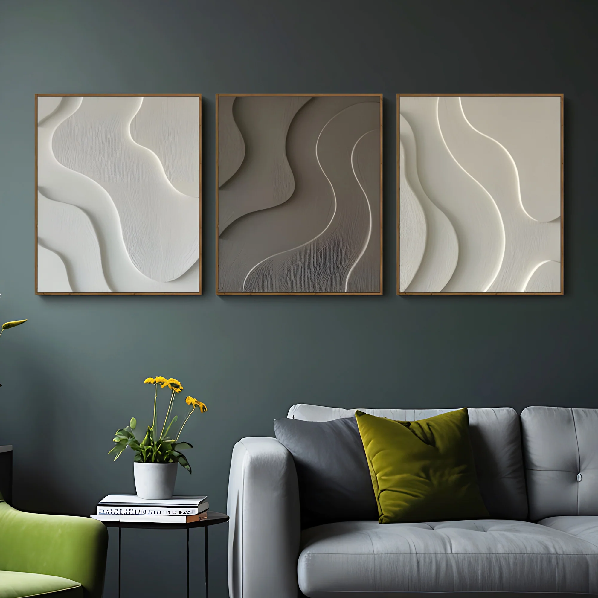 Minimalist Ripple Texture Tranquil Flow 3D Wall Art Home Decor - Image 3