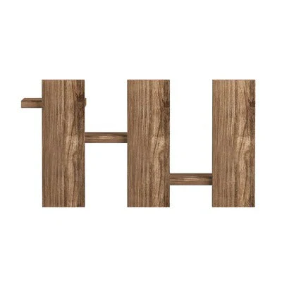Minimalist Shaped Artistic Wooden Wall Shelves Set of Three - Image 3
