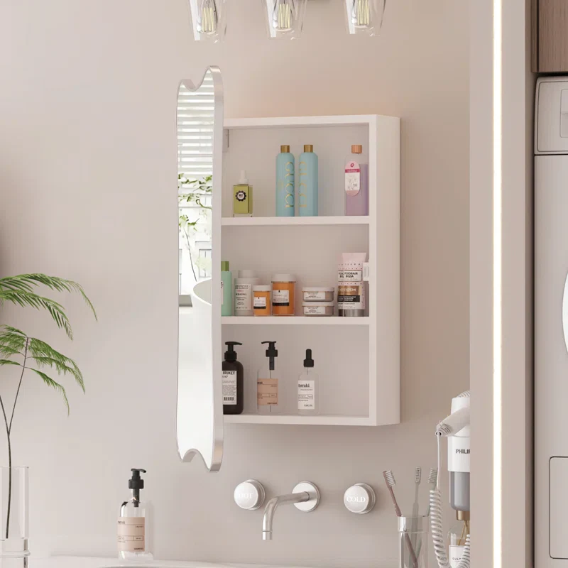 Minimalist Vanity Mirror with Artistic Flowing Edges - Image 2