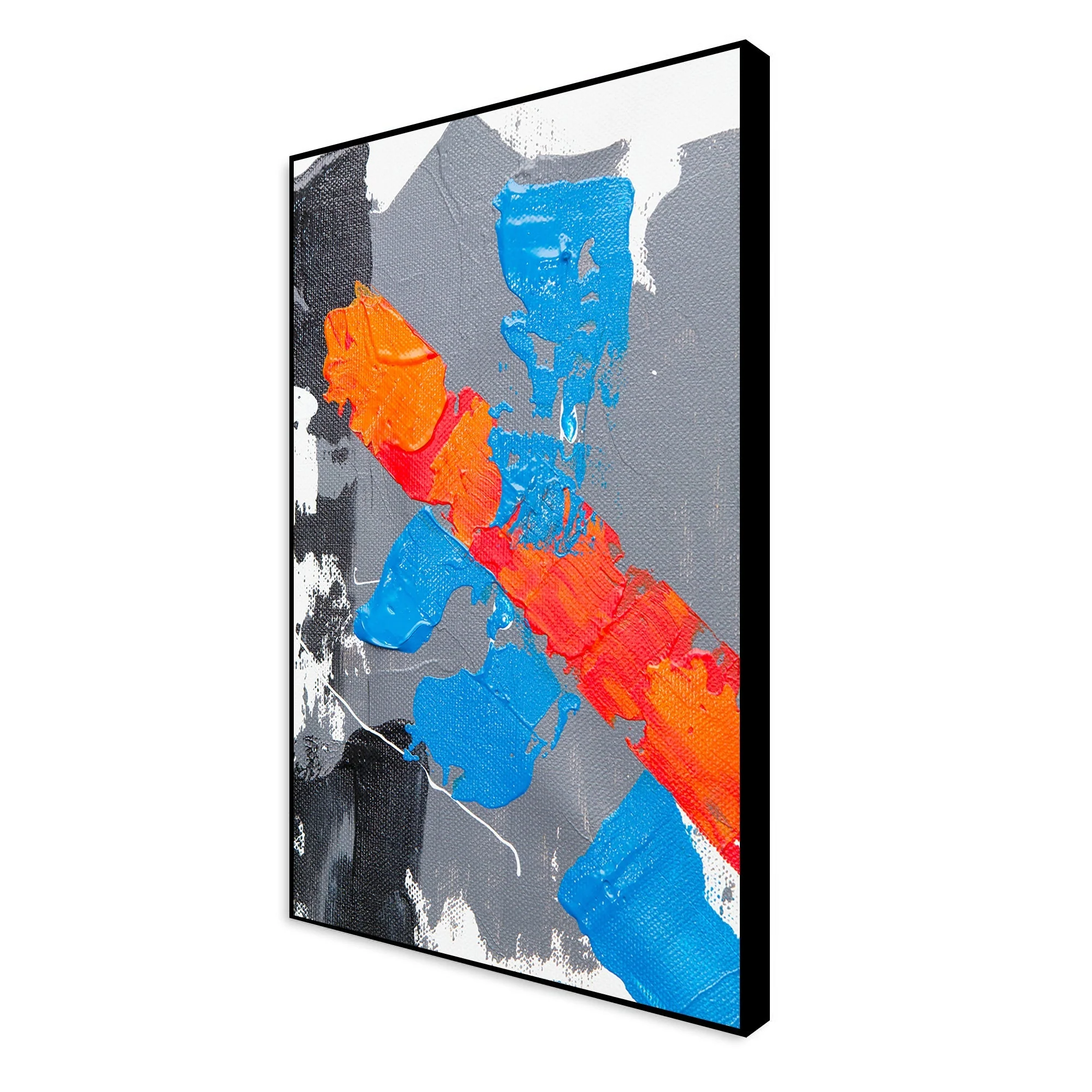 Modern Abstract Art Floating Canvas Wall Painting - Image 5