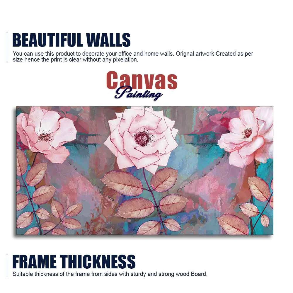 Modern Abstract Art of Pink Rose Wall Painting - Image 6