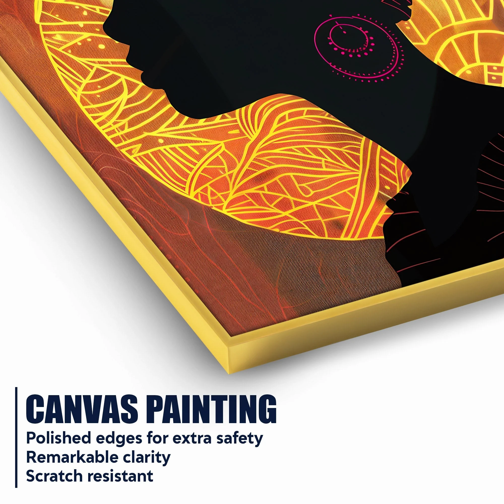 Modern African Cotton Canvas Wall Painting - Image 4