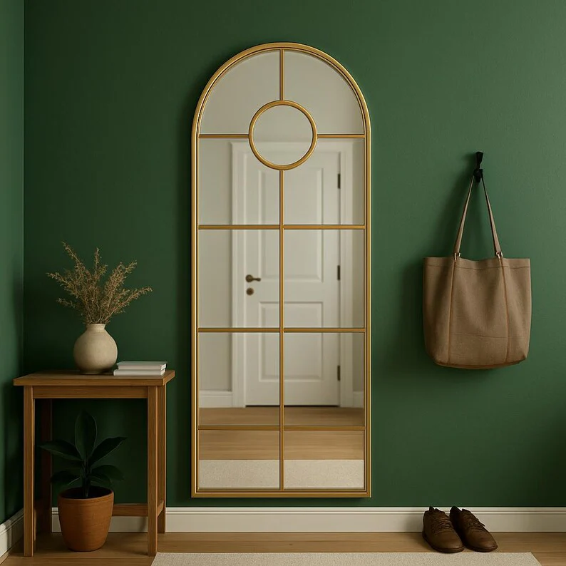 Modern Arched Window Wall Mirrorr | Large Frame Mirror (3 Peice) - Image 6