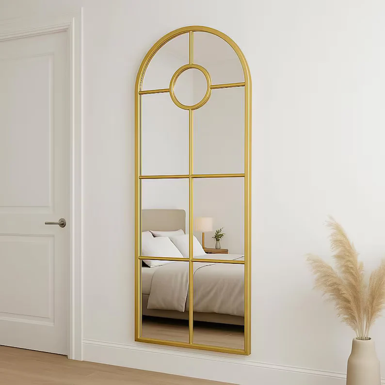 Modern Arched Window Wall Mirrorr | Large Frame Mirror (3 Peice) - Image 7