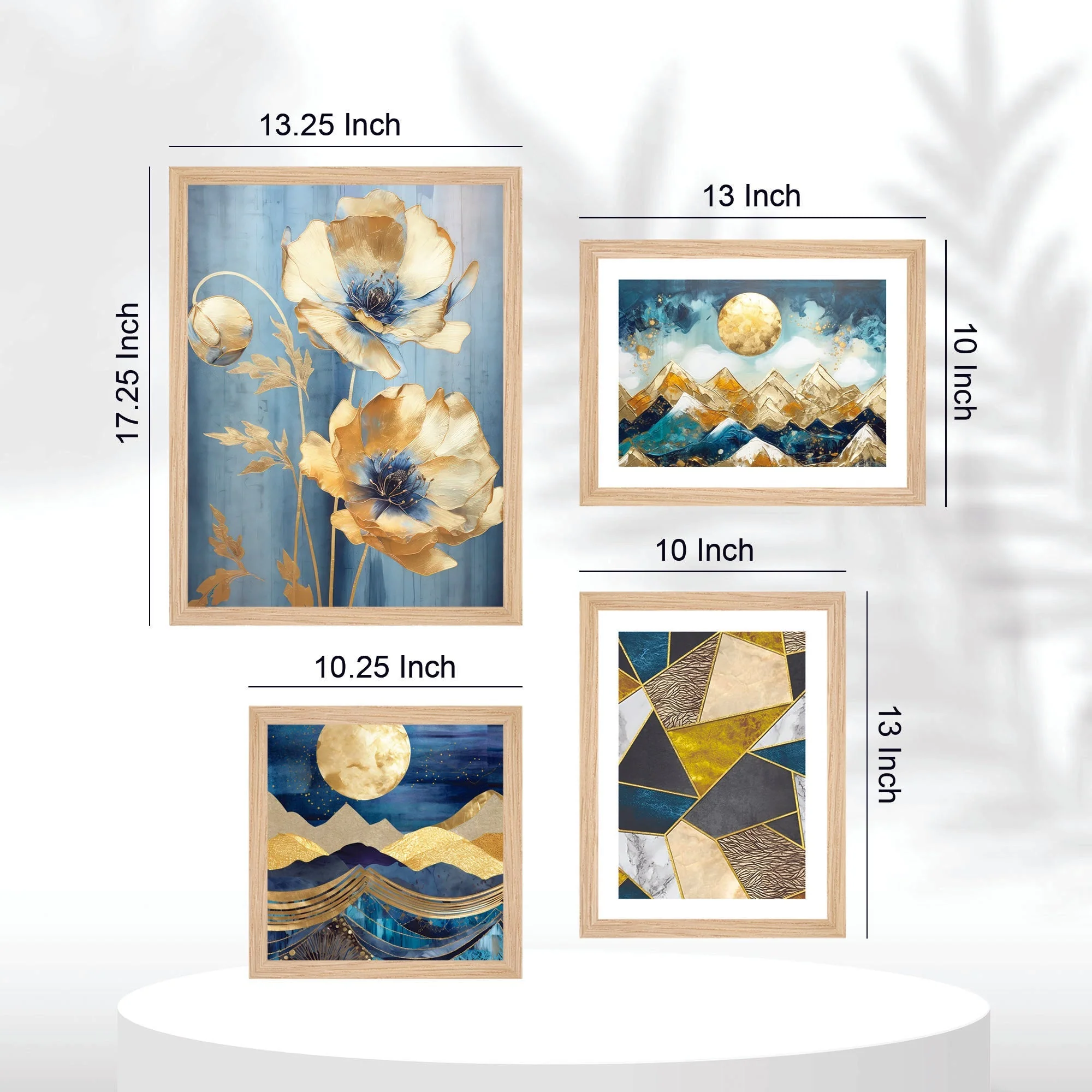 Modern Art of Mountains with the Moon Wall Frame Set of Four - Image 6