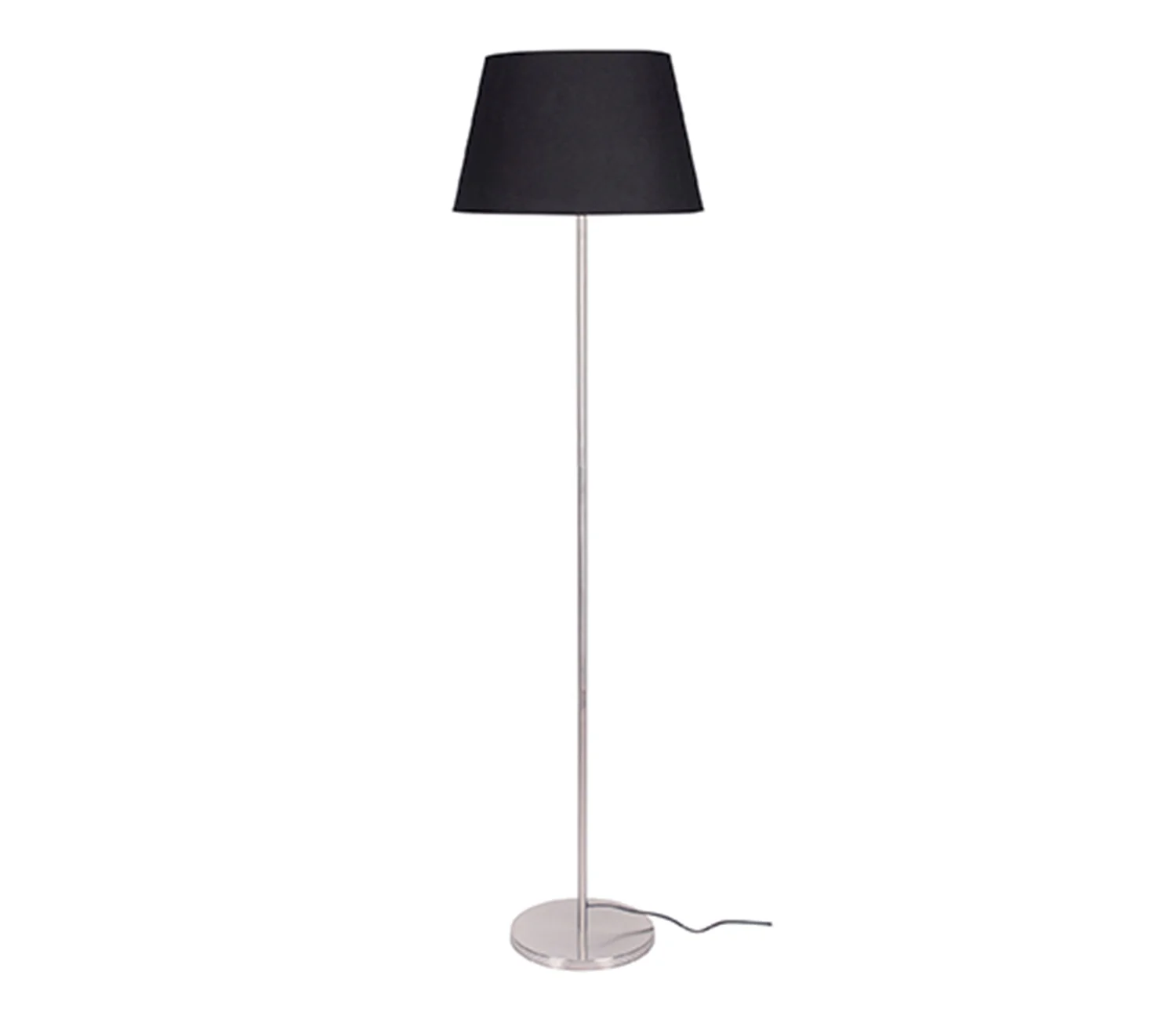 Modern Artisic Silver Metal Finish Sleek Black Color Floor Lamp - Image 3