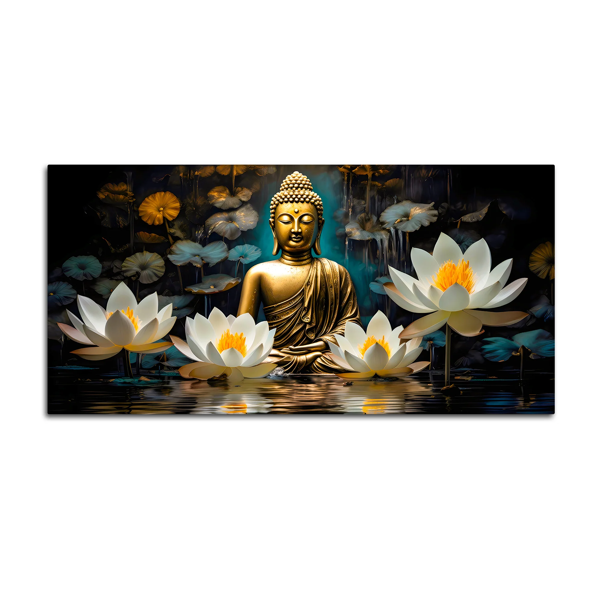 Modern Buddha Canvas Wall Painting for Home & Living Room - Image 4