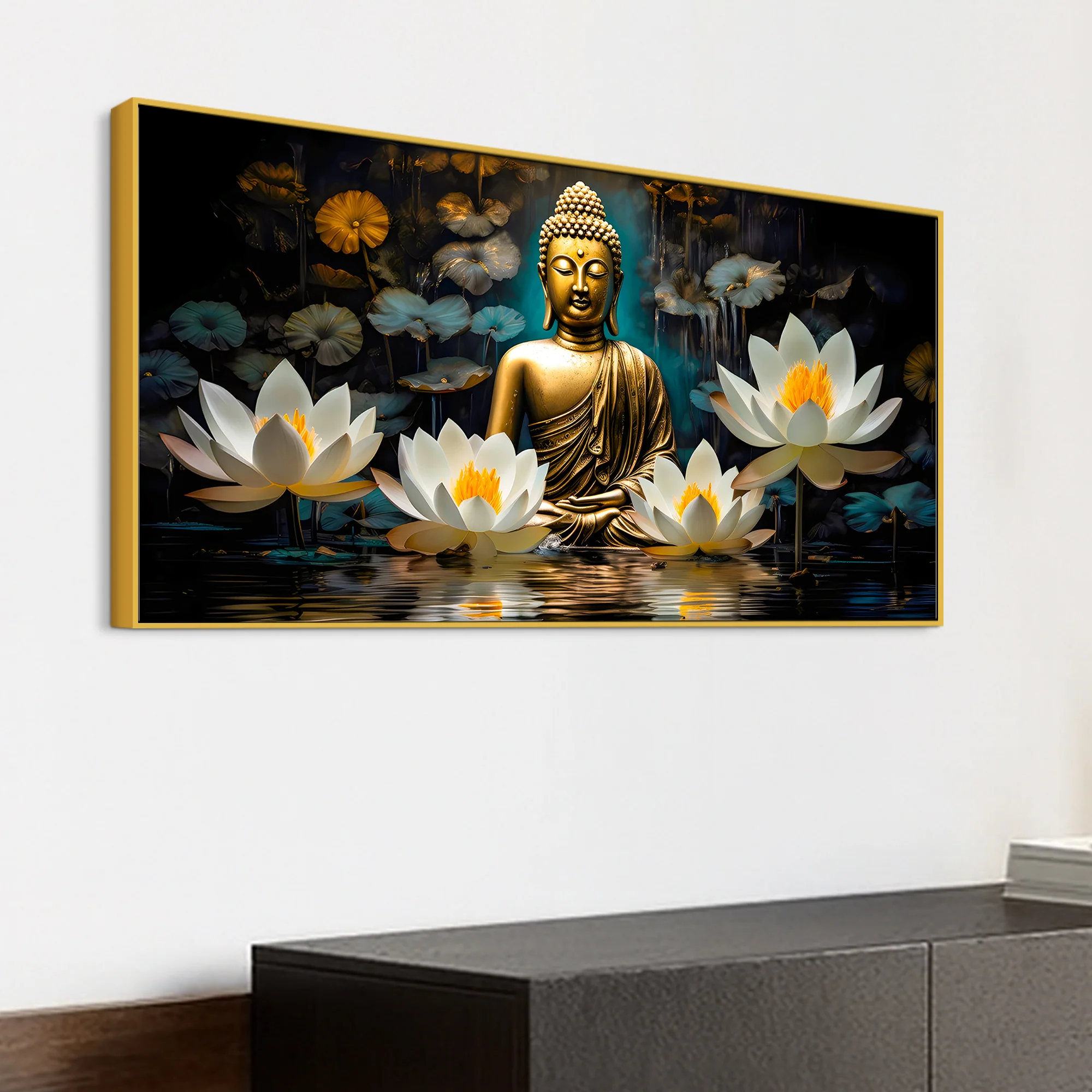 Modern Buddha Canvas Wall Painting for Home & Living Room - Image 5