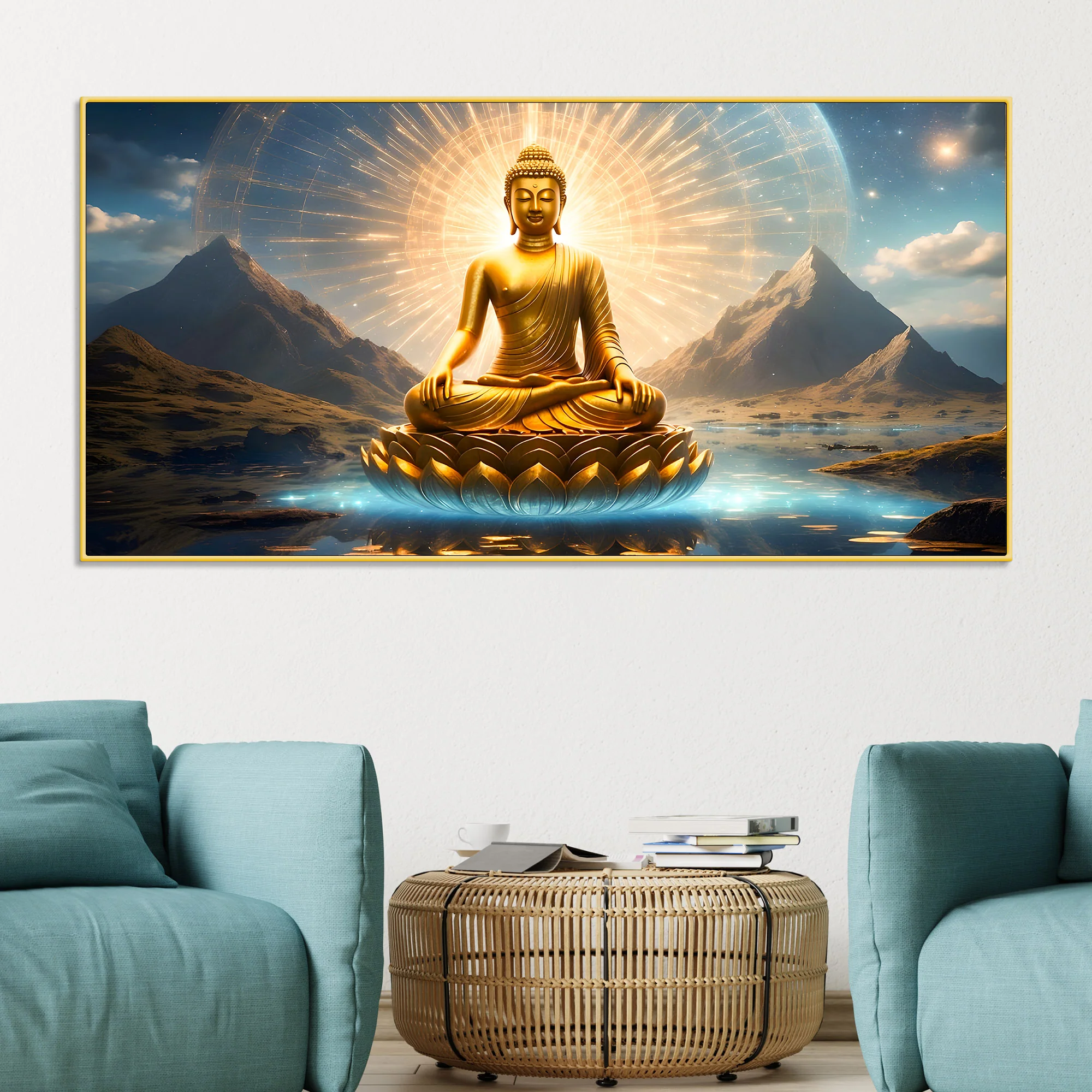 Modern Buddha Ji Canvas Painting for Home Interior