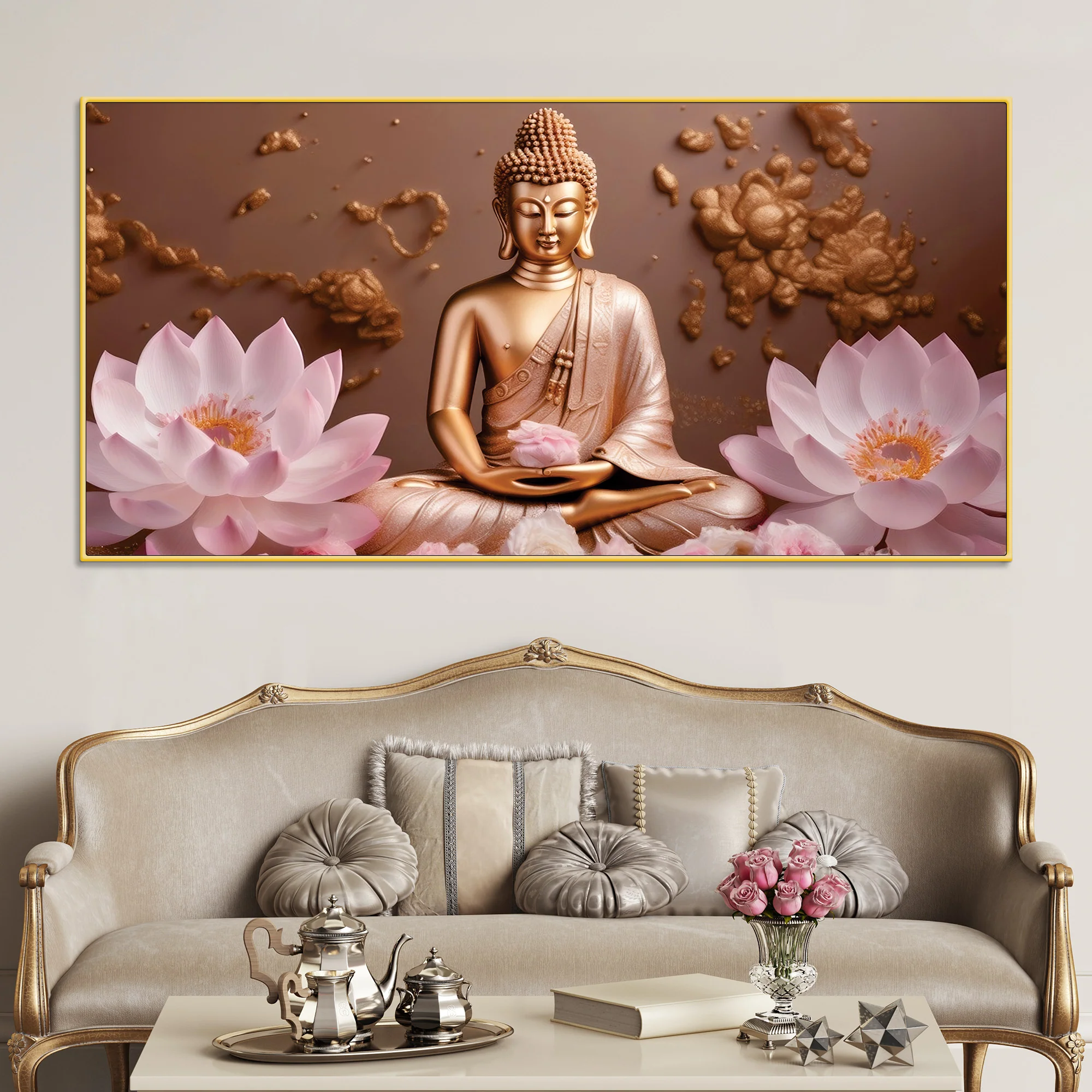 Modern Buddha Wall Painting for Interior Decor
