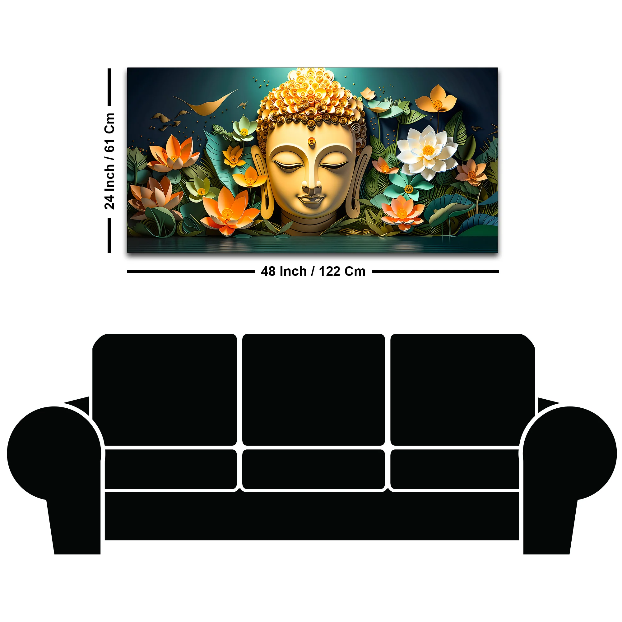 Modern Buddha Wall Painting for Peaceful Interiors - Image 8
