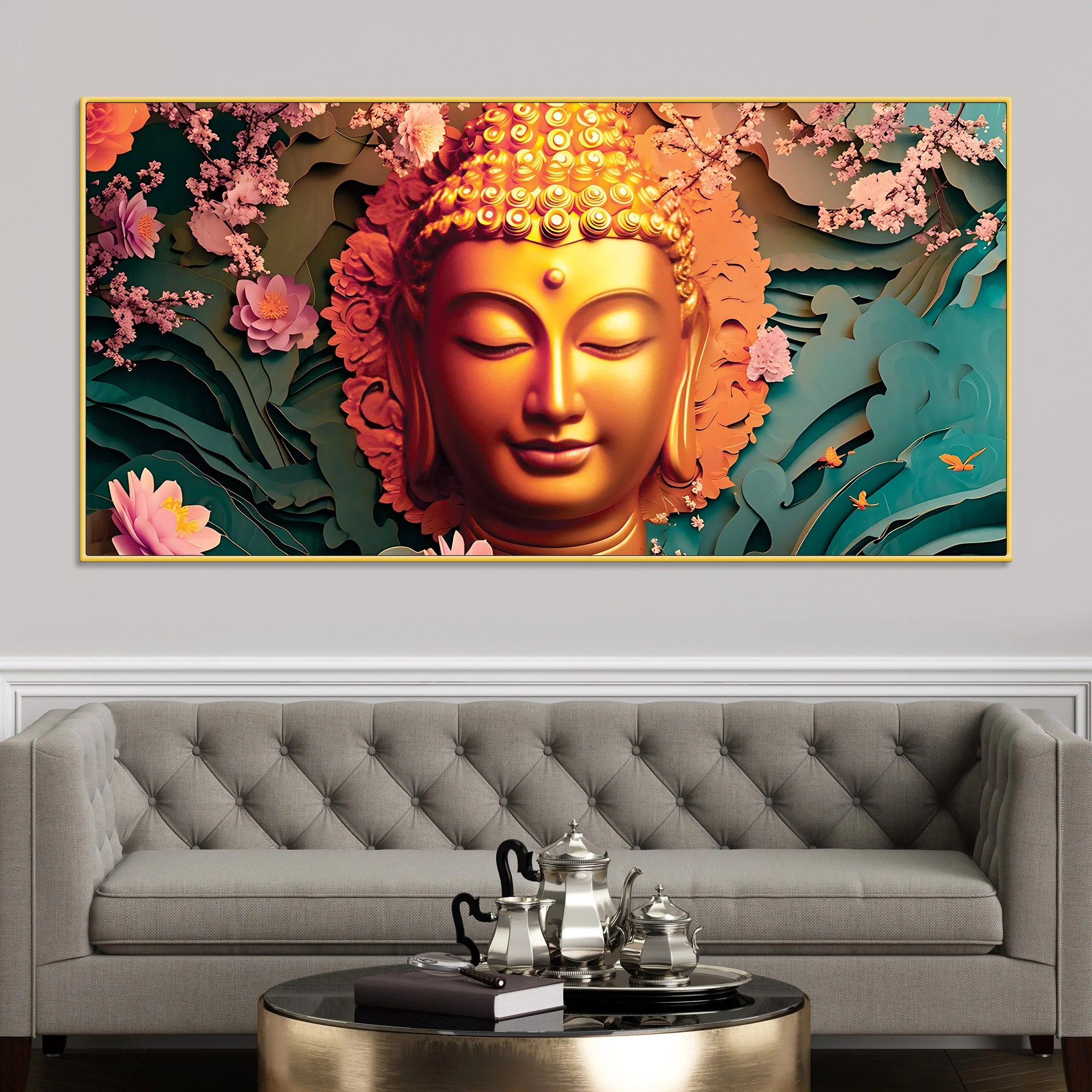 Modern Buddha Wall Painting for Stylish Home Decor - Image 2