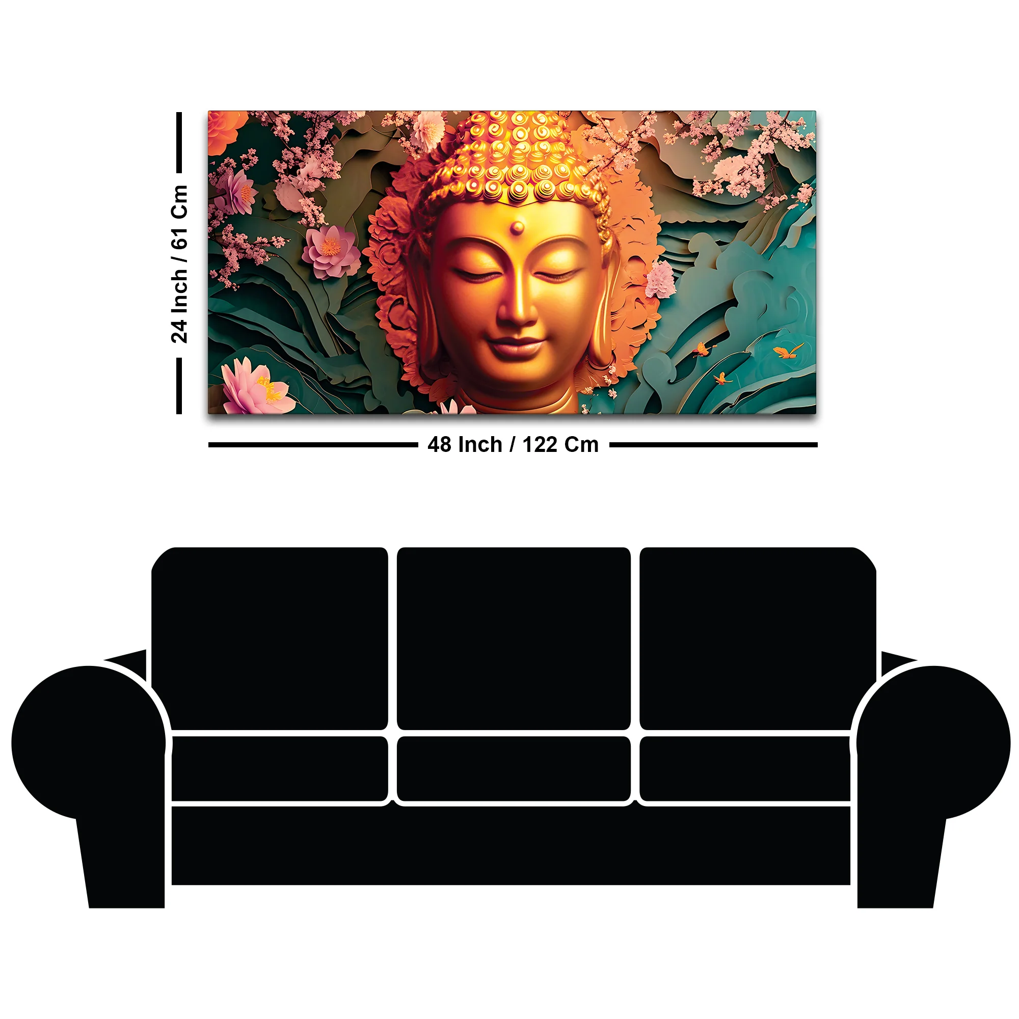 Modern Buddha Wall Painting for Stylish Home Decor - Image 8