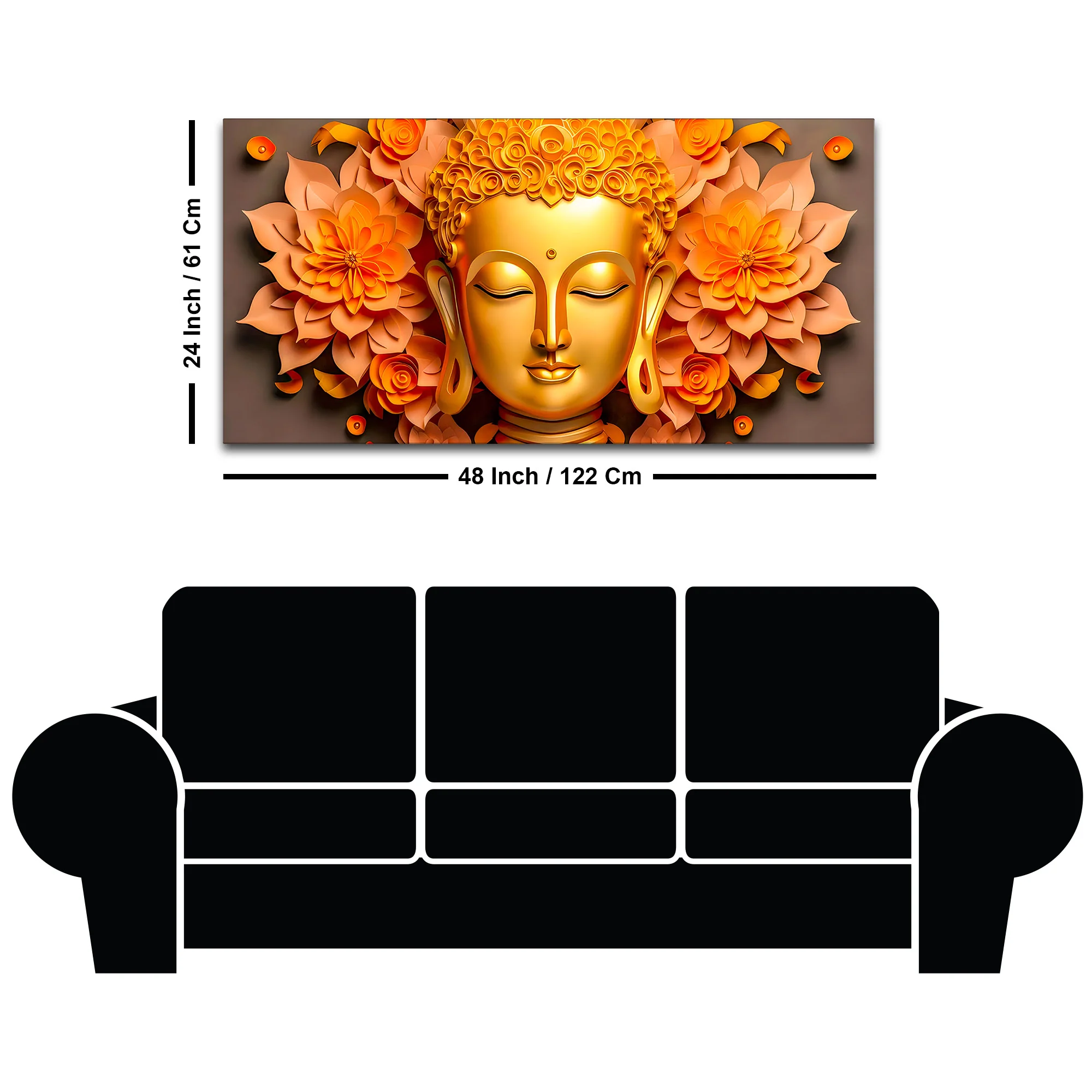 Modern Buddha Wall Painting for Stylish Living Room - Image 8