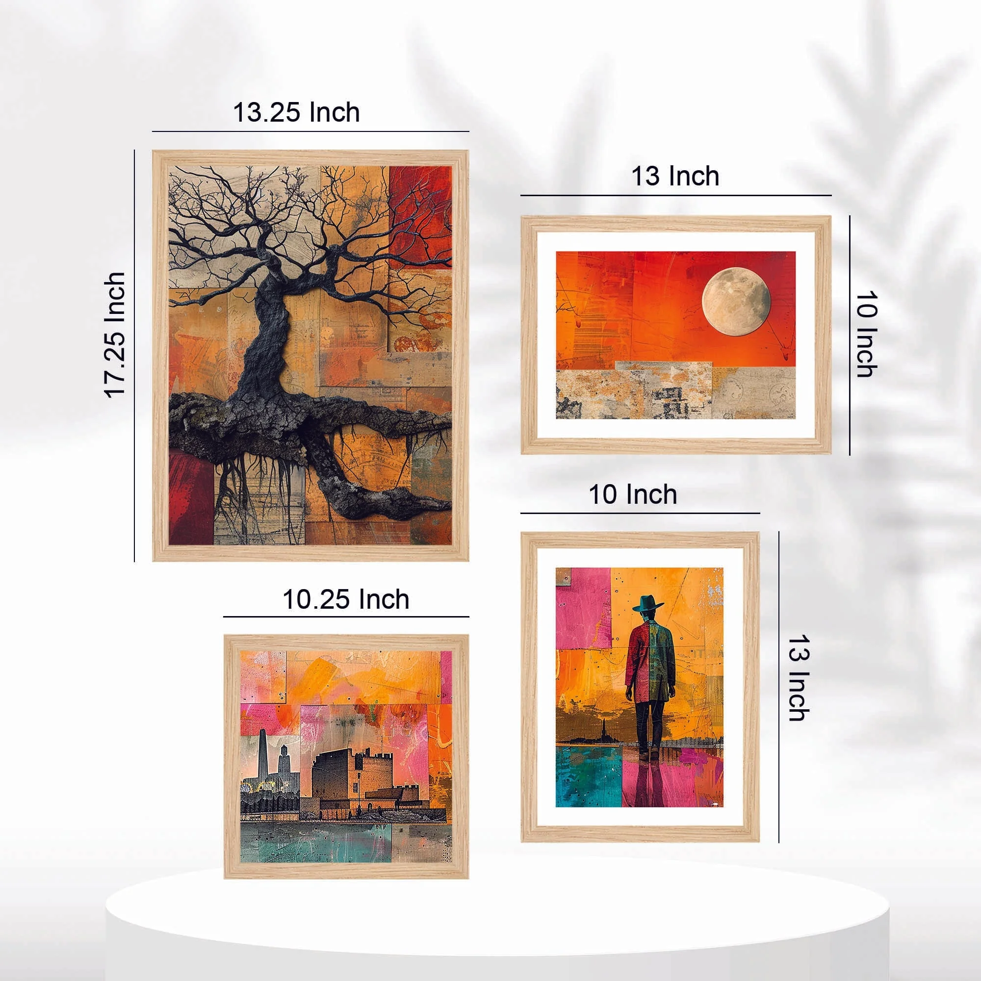 Modern Colorful Artistic Art Wall Frame Set of Four - Image 6