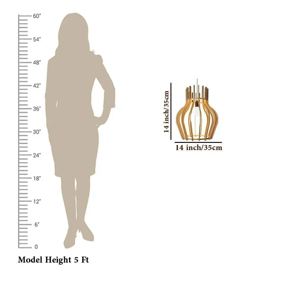 Modern Design Wooden Ceiling Lamp Light For Home Decoration, Living Room - Image 3