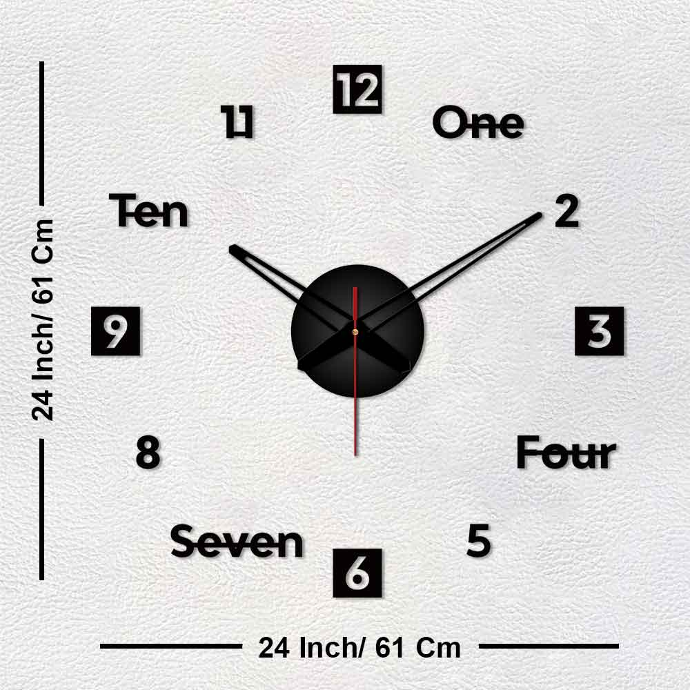 Modern Designer Big Size 3D Infinity Wall Clock - Image 6