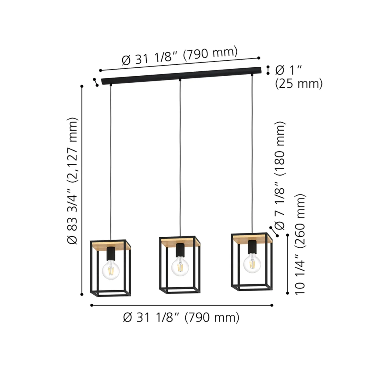 Modern Designer Pendant Ceiling Lamp Set of Two - Image 5