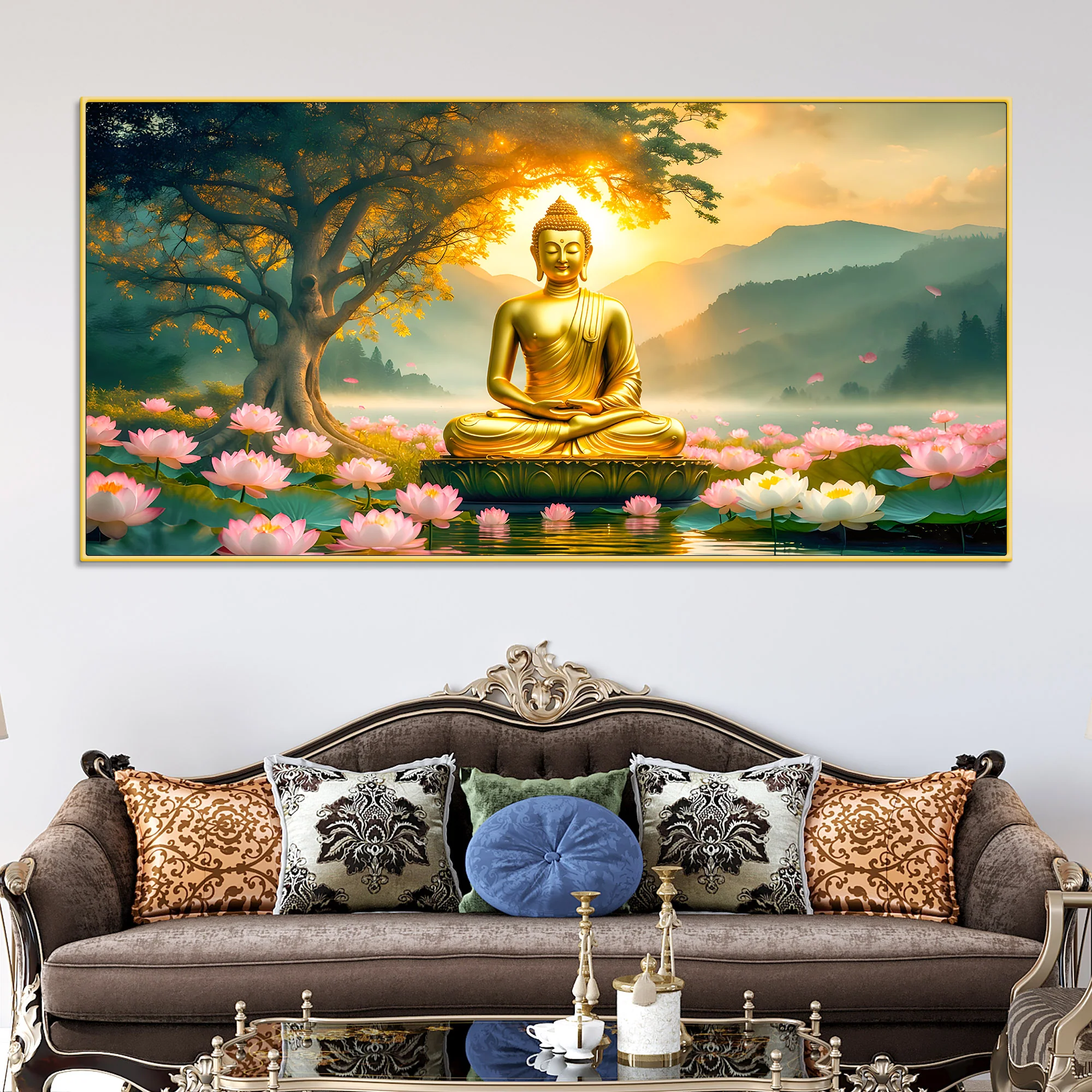 Modern Divine Gautam Buddha Painting for Wall Decoration - Image 2
