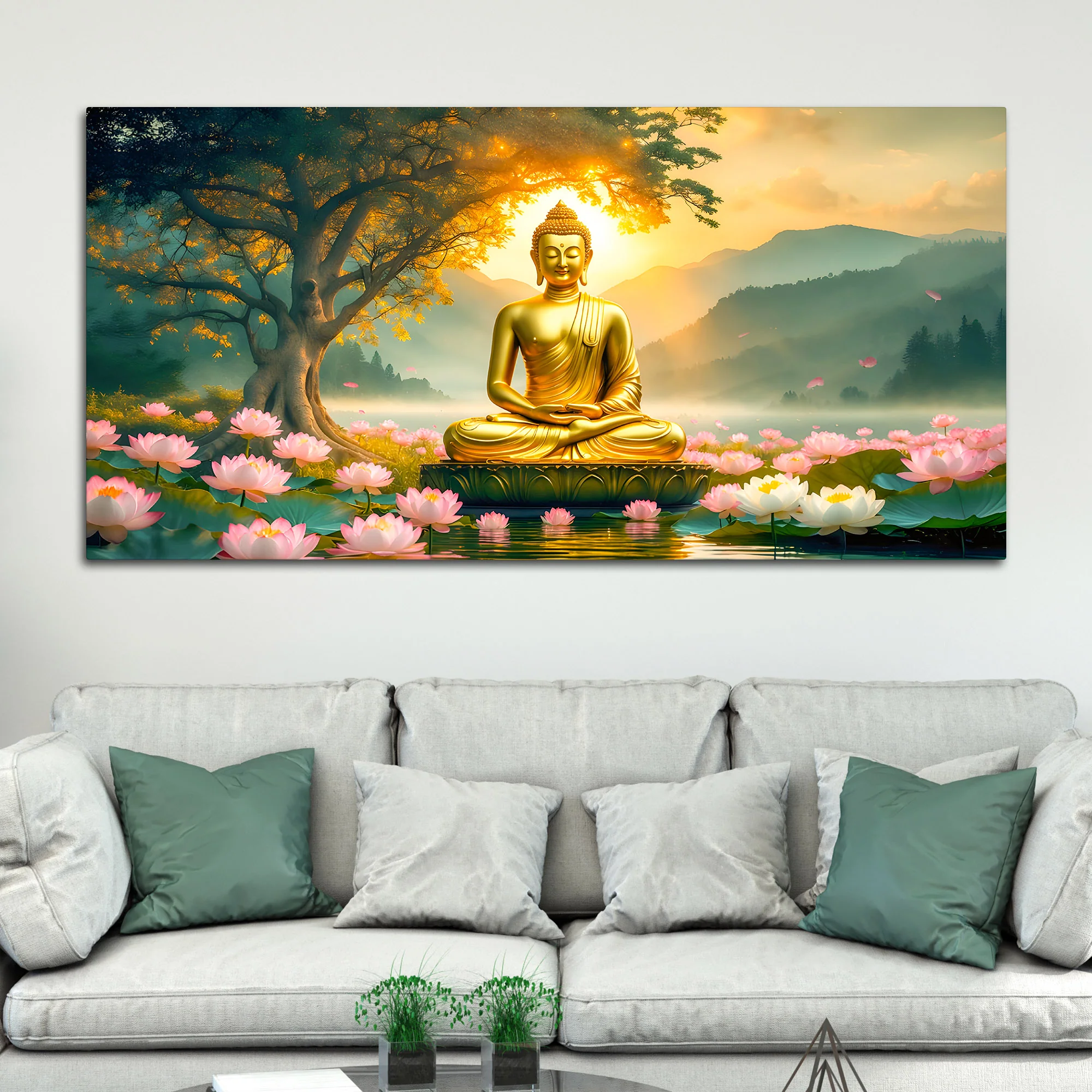 Modern Divine Gautam Buddha Painting for Wall Decoration - Image 3