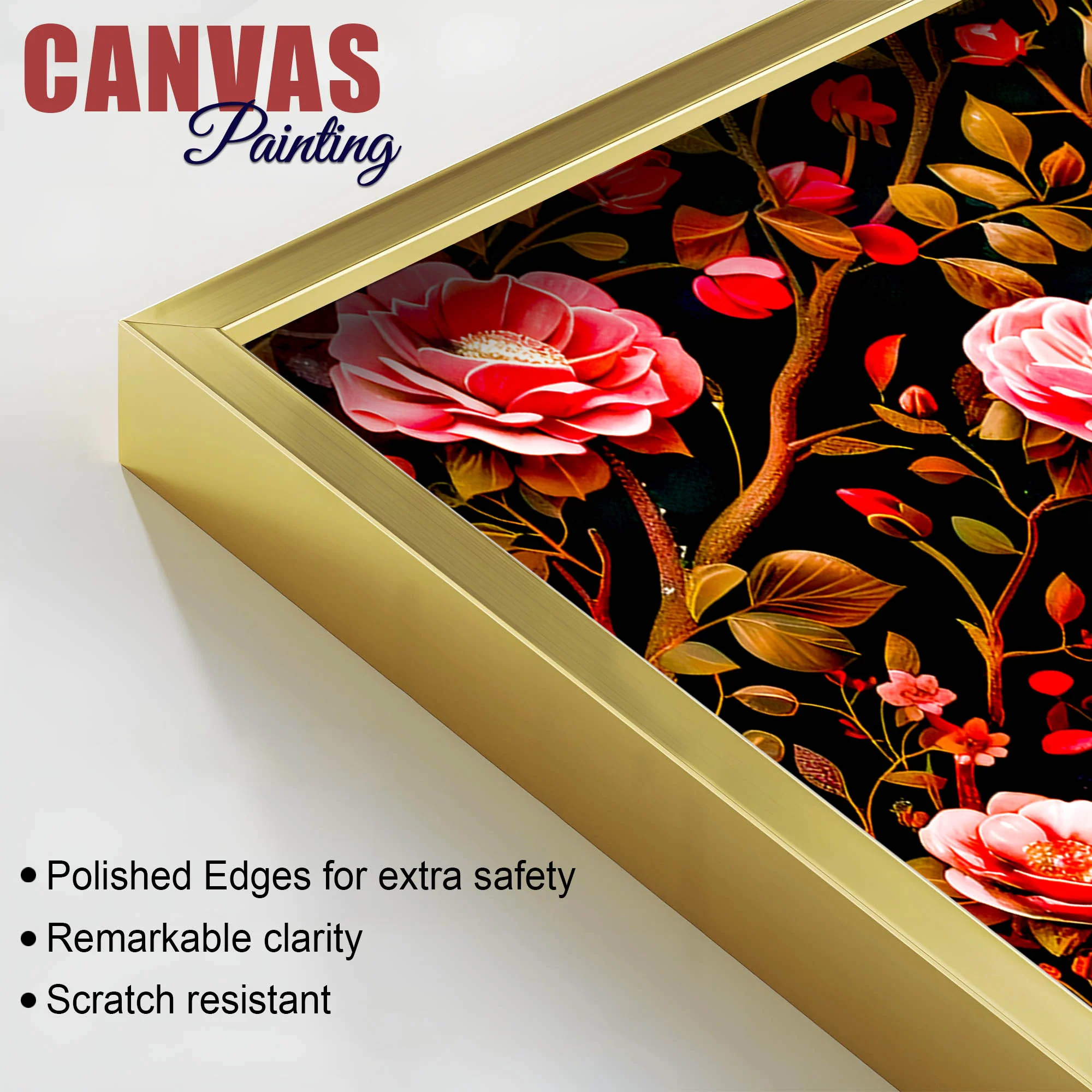 Modern Floral Elephant Wall Décor Painting | Luxury Canvas Home Décor - Image 6