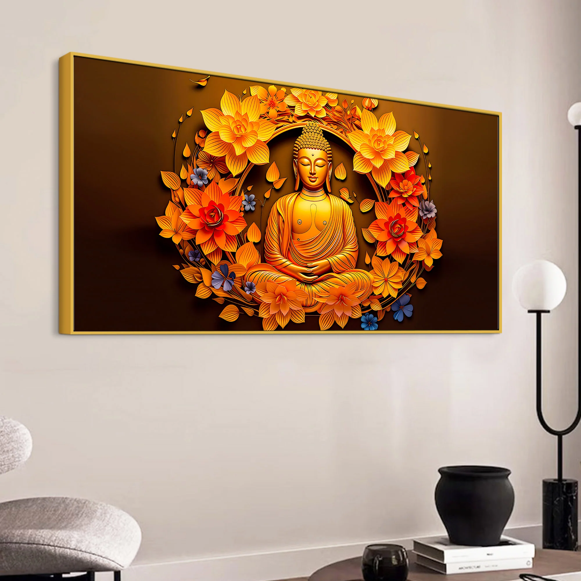 Modern Home Decor Buddha Wall Painting - Image 5